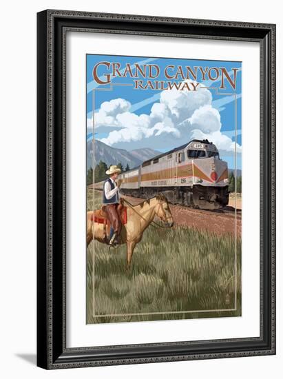 Grand Canyon Railway, Arizona - 295 Diesel-Lantern Press-Framed Art Print