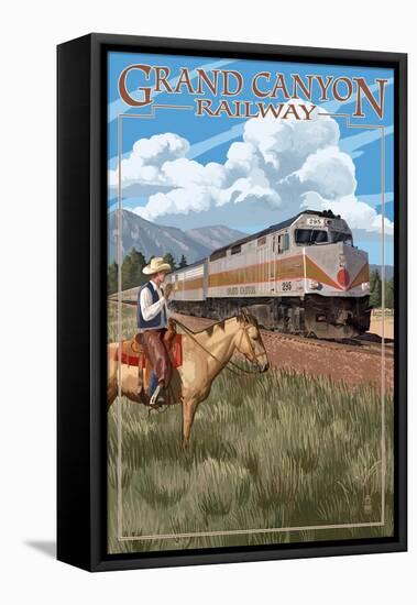 Grand Canyon Railway, Arizona - 295 Diesel-Lantern Press-Framed Stretched Canvas