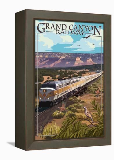 Grand Canyon Railway, Arizona - Meadow-Lantern Press-Framed Stretched Canvas