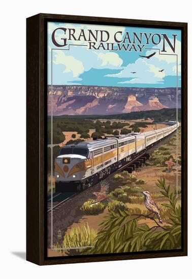 Grand Canyon Railway, Arizona - Meadow-Lantern Press-Framed Stretched Canvas