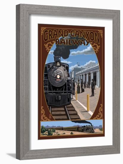 Grand Canyon Railway, Arizona - Williams Depot-Lantern Press-Framed Art Print