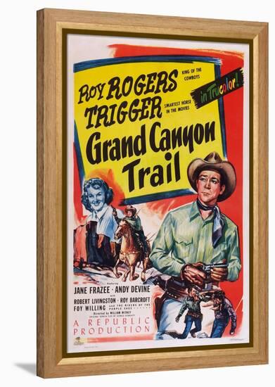 Grand Canyon Trail, from Left: Jane Frazee, Roy Rogers, 1948-null-Framed Stretched Canvas