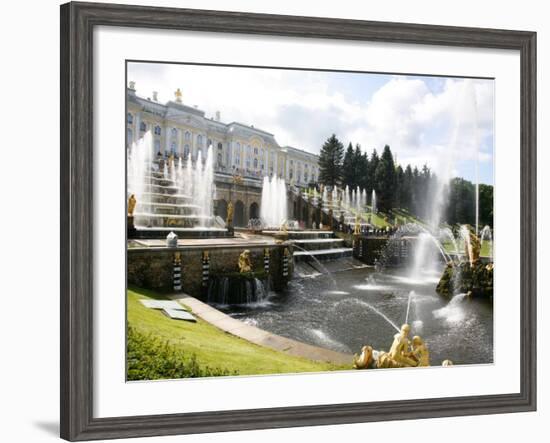 Grand Cascade at Peterhof Palace (Petrodvorets), St. Petersburg, Russia, Europe-Yadid Levy-Framed Photographic Print