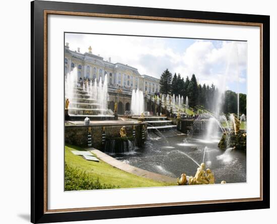 Grand Cascade at Peterhof Palace (Petrodvorets), St. Petersburg, Russia, Europe-Yadid Levy-Framed Photographic Print