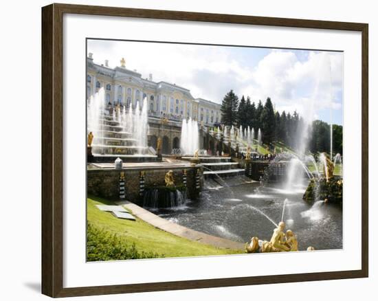 Grand Cascade at Peterhof Palace (Petrodvorets), St. Petersburg, Russia, Europe-Yadid Levy-Framed Photographic Print