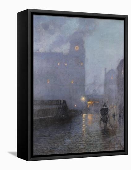 Grand Central and the Biltmore in Hazy Twilight-Lowell Birge Harrison-Framed Premier Image Canvas