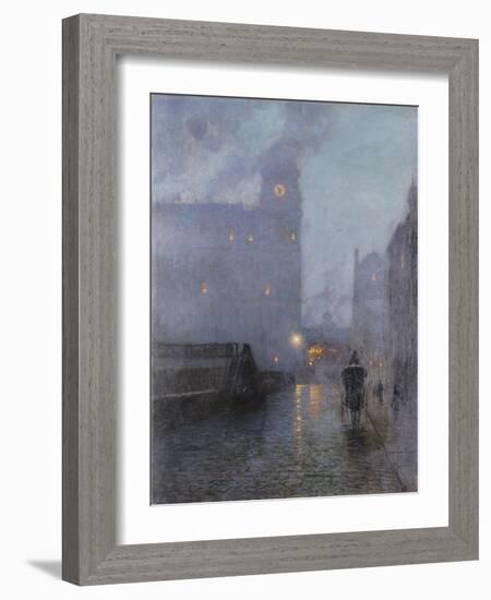 Grand Central and the Biltmore in Hazy Twilight-Lowell Birge Harrison-Framed Giclee Print