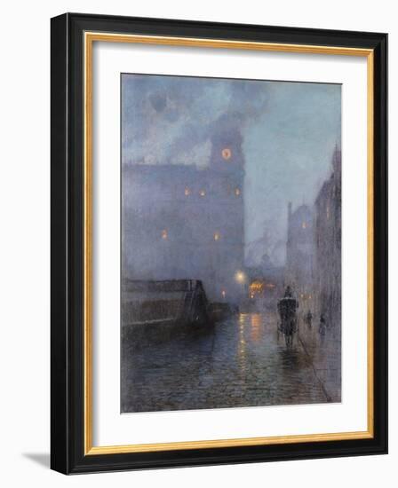 Grand Central and the Biltmore in Hazy Twilight-Lowell Birge Harrison-Framed Giclee Print