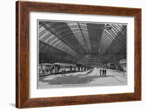 Grand Central Depot, New York, Interior View.-null-Framed Giclee Print