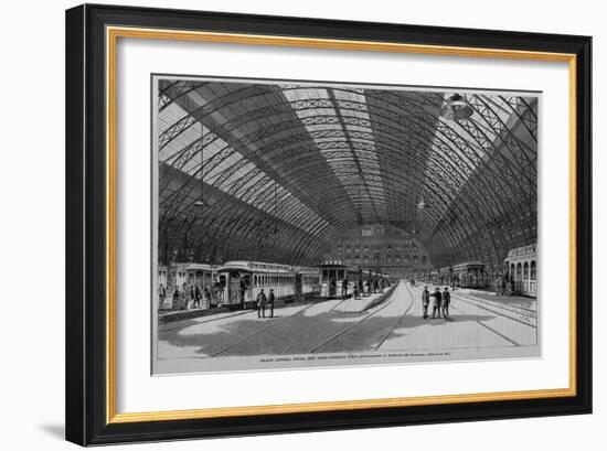 Grand Central Depot, New York, Interior View.-null-Framed Giclee Print