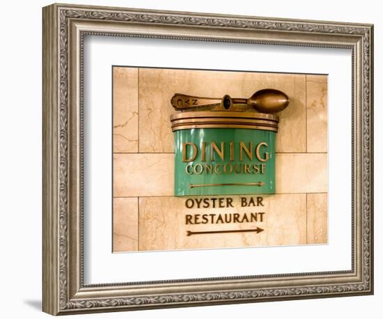 Grand Central Dining Concourse Sign - Grand Central Terminal - Manhattan - New York City-Philippe Hugonnard-Framed Art Print