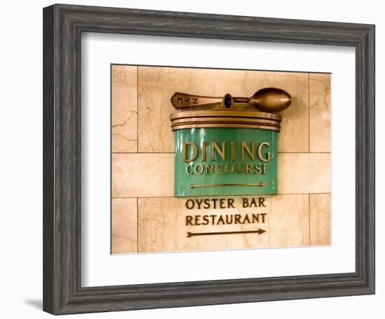 Grand Central Dining Concourse Sign - Grand Central Terminal - Manhattan - New York City-Philippe Hugonnard-Framed Art Print