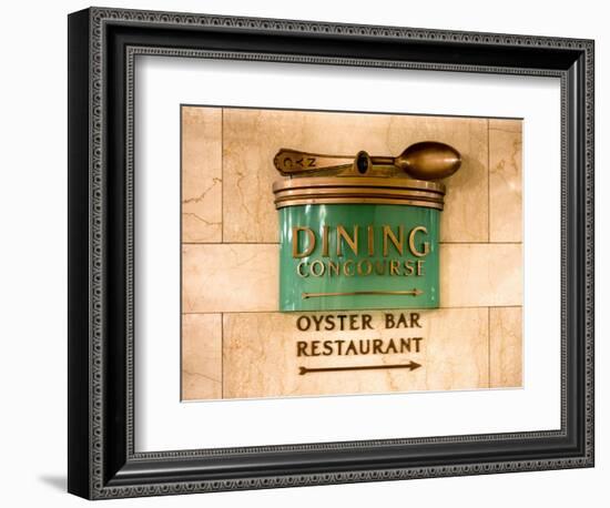 Grand Central Dining Concourse Sign - Grand Central Terminal - Manhattan - New York City-Philippe Hugonnard-Framed Art Print