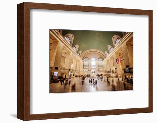 Grand Central Station and Terminal, busy people, Manhattan, New York, USA-Andrea Lang-Framed Photographic Print