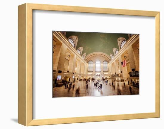 Grand Central Station and Terminal, busy people, Manhattan, New York, USA-Andrea Lang-Framed Photographic Print