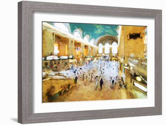 Grand Central Terminal II - In the Style of Oil Painting-Philippe Hugonnard-Framed Giclee Print