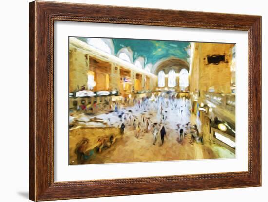 Grand Central Terminal II - In the Style of Oil Painting-Philippe Hugonnard-Framed Giclee Print