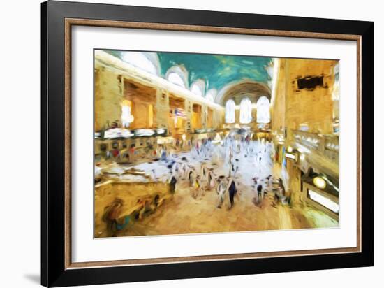 Grand Central Terminal II - In the Style of Oil Painting-Philippe Hugonnard-Framed Giclee Print