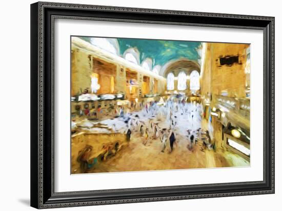 Grand Central Terminal II - In the Style of Oil Painting-Philippe Hugonnard-Framed Giclee Print