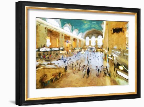 Grand Central Terminal II - In the Style of Oil Painting-Philippe Hugonnard-Framed Giclee Print