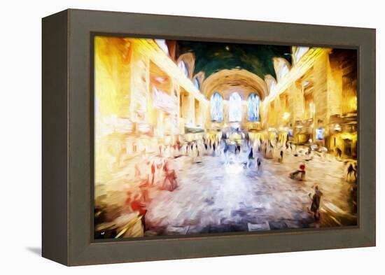 Grand central Terminal - In the Style of Oil Painting-Philippe Hugonnard-Framed Premier Image Canvas