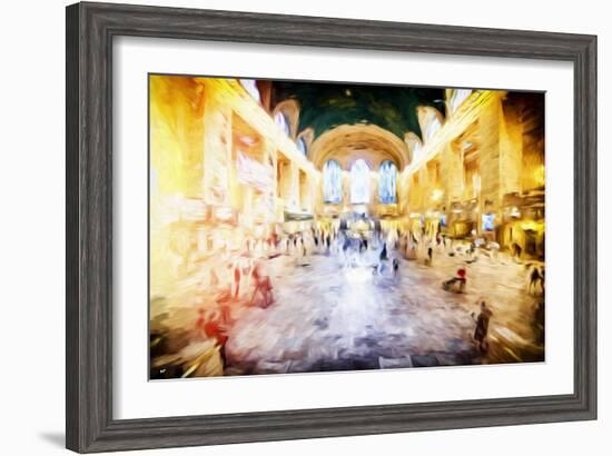 Grand central Terminal - In the Style of Oil Painting-Philippe Hugonnard-Framed Giclee Print