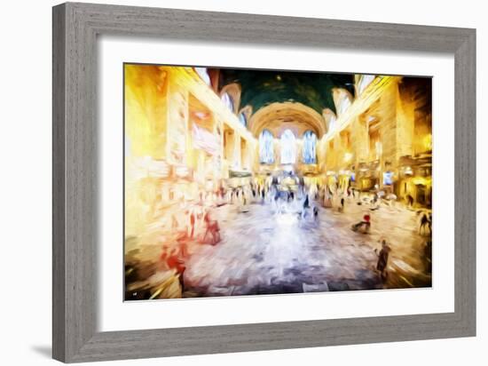 Grand central Terminal - In the Style of Oil Painting-Philippe Hugonnard-Framed Giclee Print