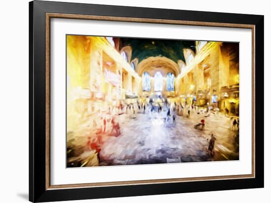 Grand central Terminal - In the Style of Oil Painting-Philippe Hugonnard-Framed Giclee Print