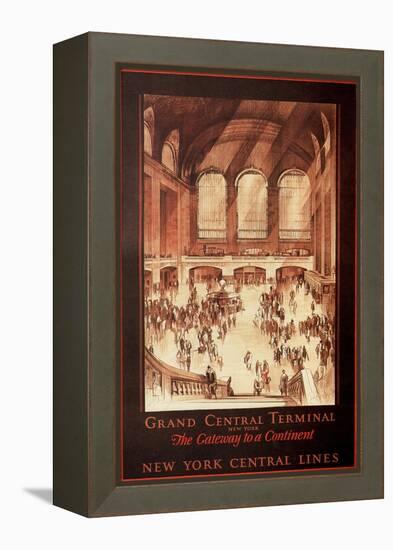 Grand Central Terminal, New York, 1927-Earl Horter-Framed Premier Image Canvas