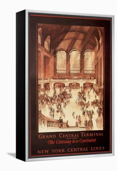 Grand Central Terminal, New York, 1927-Earl Horter-Framed Premier Image Canvas