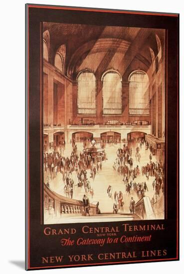 Grand Central Terminal, New York, 1927-Earl Horter-Mounted Giclee Print