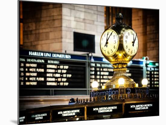 Grand Central Terminal's Four-Sided Seth Thomas Clock - Manhattan - New York-Philippe Hugonnard-Mounted Photographic Print