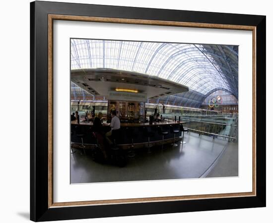Grand Champagne Bar, Eurostar Terminal at St. Pancras Railway Station, London, England, UK-Peter Barritt-Framed Photographic Print