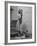 Grand Daughter of Winston Churchill, Arabella Spencer Churchill, Jouncing on Bathroom Scale-Carl Mydans-Framed Premium Photographic Print