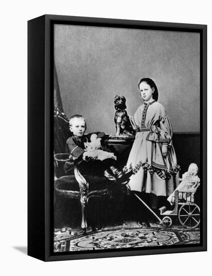 Grand Duchess Maria Alexandrovna and Grand Duke Sergei Alexandrovich of Russia, C1862-C1863-null-Framed Premier Image Canvas