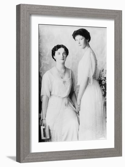 Grand Duchesses Olga and Tatiana of Russia, 1910S-K von Hahn-Framed Giclee Print