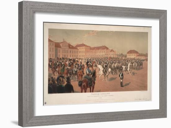 Grand Duke Constantine Pavlovich of Russia at Cavalry Review on the Saxon Square in Warsaw, 1824-Jan Rosen-Framed Giclee Print