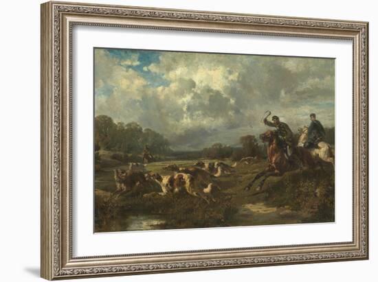 Grand Duke Vladimir Alexandrovich of Russia (1847-190) on a Wolf Hunt-Rudolf Ferdinandovich Frenz-Framed Giclee Print