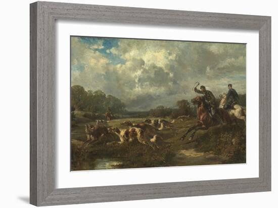 Grand Duke Vladimir Alexandrovich of Russia (1847-190) on a Wolf Hunt-Rudolf Ferdinandovich Frenz-Framed Giclee Print