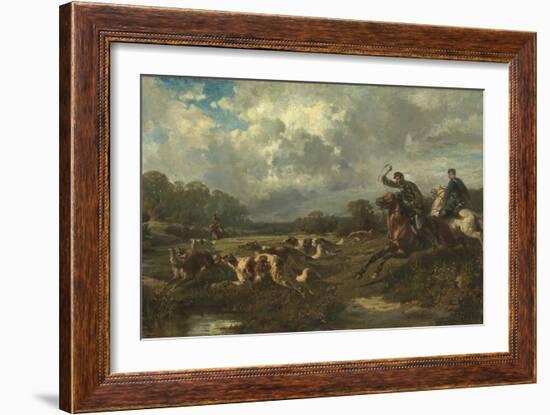 Grand Duke Vladimir Alexandrovich of Russia (1847-190) on a Wolf Hunt-Rudolf Ferdinandovich Frenz-Framed Giclee Print