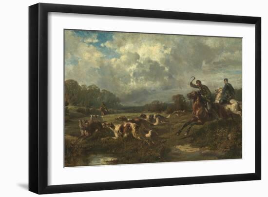 Grand Duke Vladimir Alexandrovich of Russia (1847-190) on a Wolf Hunt-Rudolf Ferdinandovich Frenz-Framed Giclee Print