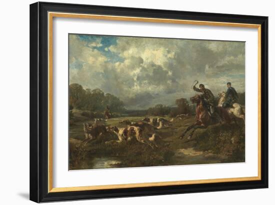 Grand Duke Vladimir Alexandrovich of Russia (1847-190) on a Wolf Hunt-Rudolf Ferdinandovich Frenz-Framed Giclee Print