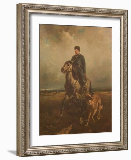Grand Duke Vladimir Alexandrovich of Russia (1847-190) on the Hunt, 1890S-Rudolf Ferdinandovich Frenz-Framed Giclee Print