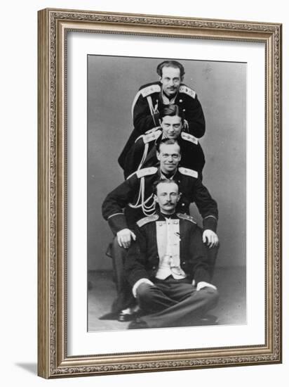 Grand Dukes Alexander Alexandrovich and Vladimir Alexandrovich of Russia, C1870-C1875-Sergei Levitsky-Framed Giclee Print