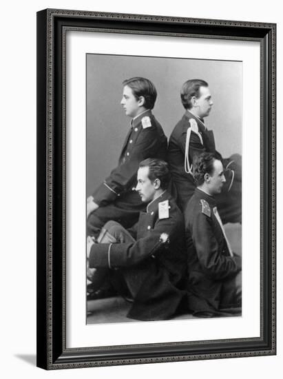 Grand Dukes Alexander Alexandrovich and Vladimir Alexandrovich of Russia, C1870-C1875-Sergei Levitsky-Framed Giclee Print