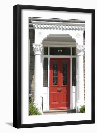 Grand Entrance and Door to a Large Residence, London, England-Natalie Tepper-Framed Photo