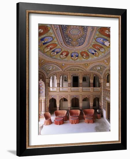 Grand Entrance Hall to the Fort at the Base of the Hill on Which the Fort Sits, Kuchaman, India-John Henry Claude Wilson-Framed Photographic Print