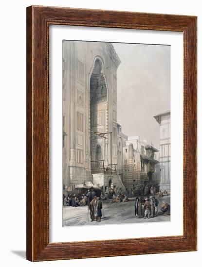 Grand Entrance to the Mosque of the Sultan Hassan-David Roberts-Framed Giclee Print