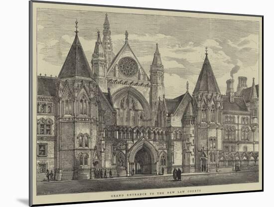 Grand Entrance to the New Law Courts-Henry William Brewer-Mounted Giclee Print