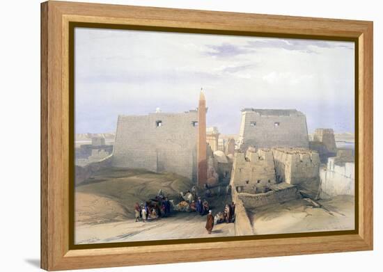 Grand Entrance to the Temple of Luxor, 19th Century-David Roberts-Framed Premier Image Canvas